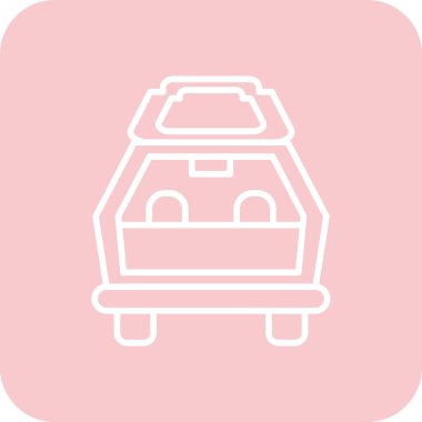 Bir kamyon simgesinin vektör çizimi