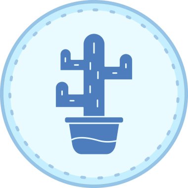 Kaktüslü bir kaktüsün vektör çizimi