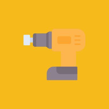 Gölge simgesi ve mobil uygulama tornavidası olan düz