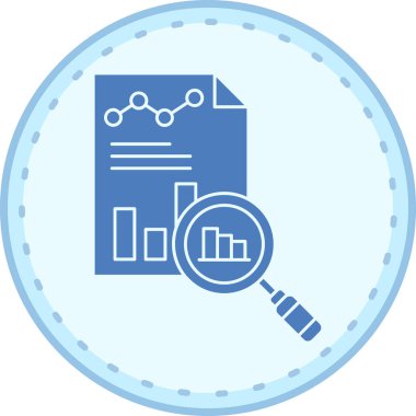 analiz simgesi, vektör illüstrasyonu basit