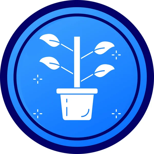 Bir bitki simgesinin vektör illüstrasyonu