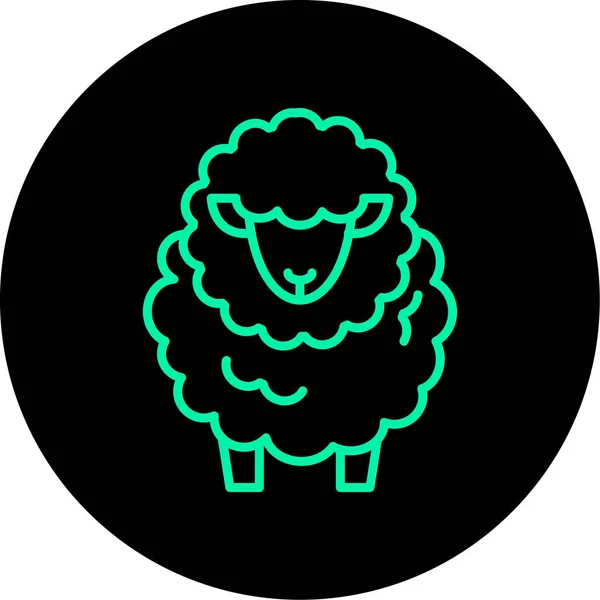 Koyun simgesi, vektör illüstrasyonu basit tasarım