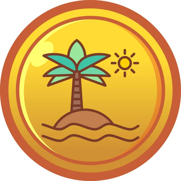 Bir ağaç simgesinin vektör illüstrasyonu