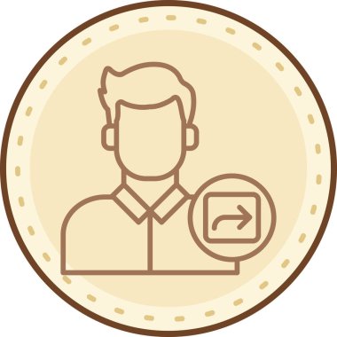 Bir insan simgesinin vektör illüstrasyonu