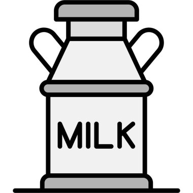 Süt. Web simgesi basit illüstrasyon