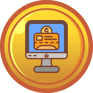 Bilgisayar simgesi. vektör illüstrasyonu