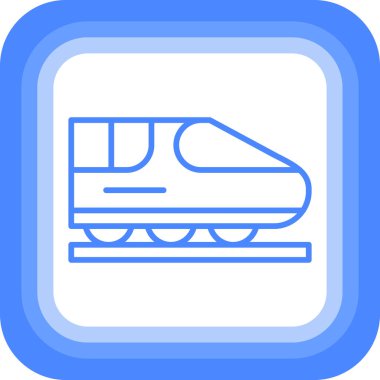 tren. Web simgesi basit illüstrasyon
