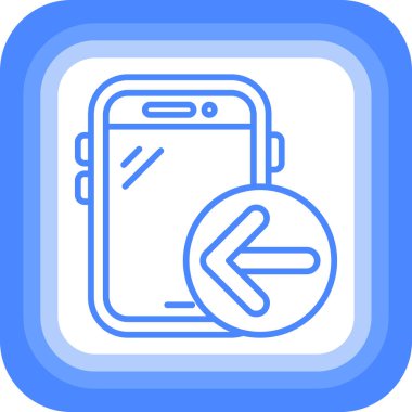 Cep telefonu simgesi, vektör illüstrasyonu