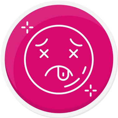 Üzücü. Web simgesi basit illüstrasyon