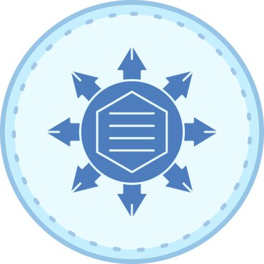 Bir pusulanın modern simgesinin vektör çizimi