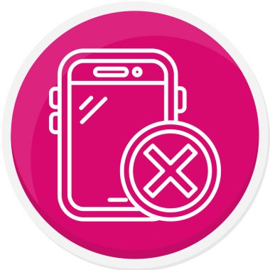 Cep telefonu simgesi, vektör illüstrasyonu