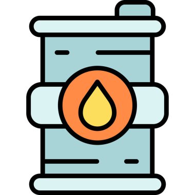 Yakıt ikonu. Web için gaz vektör simgelerinin özet çizimi