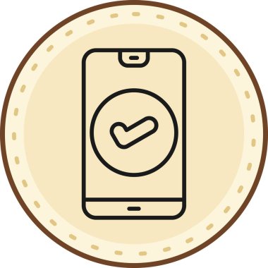 Cep telefonu simgesi, vektör illüstrasyonu