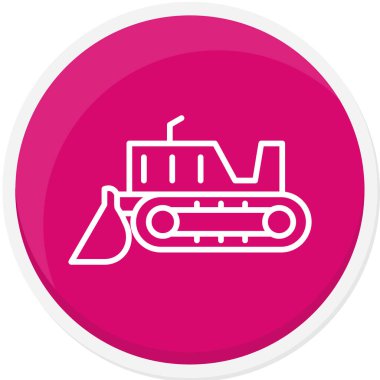 Bir traktör simgesinin vektör illüstrasyonu