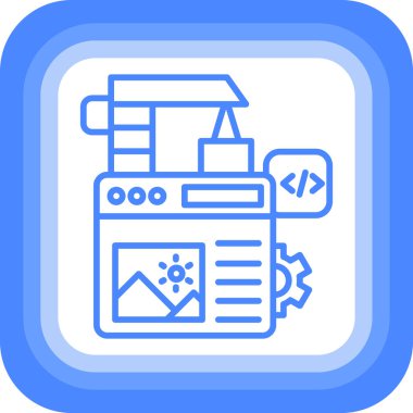 Veri analizi. Web simgesi basit illüstrasyon