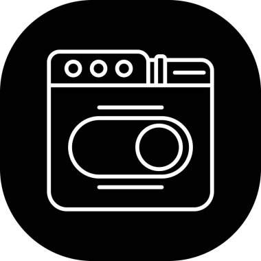 Vektör çamaşır makinesi simgesini