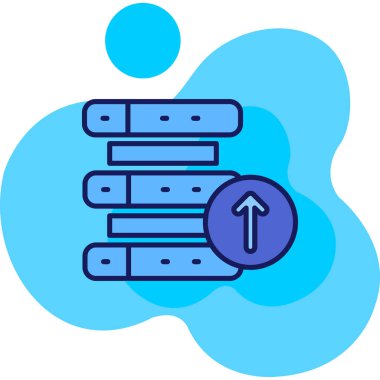 Veri merkezi. Web simgesi basit illüstrasyon