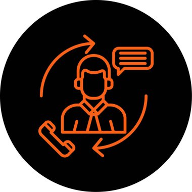 Müşteri hizmeti simgesi, vektör illüstrasyon tasarımı