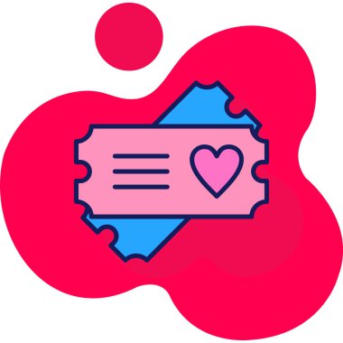 Bir kalp simgesinin vektör illüstrasyonu