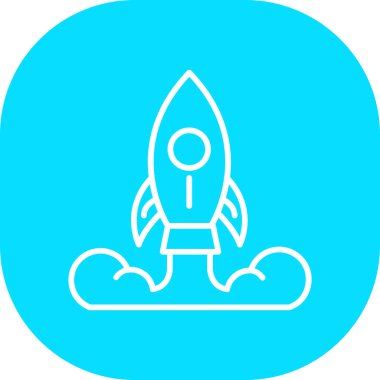 roket ikonu vektör illüstrasyonu