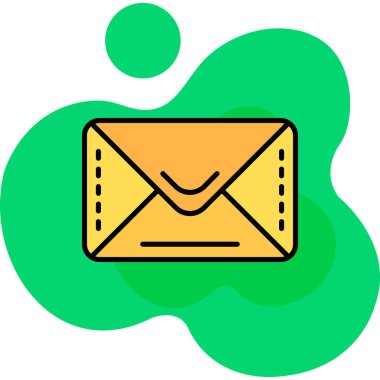 zarf harf simgesi renk ana hatları vektörü