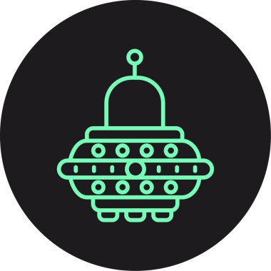 Benzersiz çan vektör çizgisi simgesi