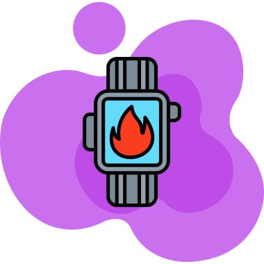 Bir ateş simgesinin vektör illüstrasyonu