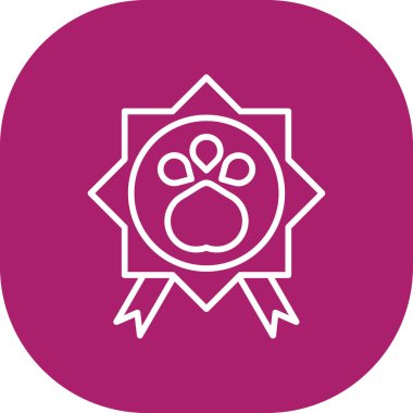 Kalbi, illüstrasyonu, vektörü olan köpek pençesi, beyaz arkaplanda izole.