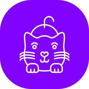 Şirin bir kedinin vektör çizimi