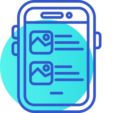 sohbet simgesi, vektör illüstrasyonlu cep telefonu