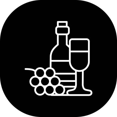Kişisel ve ticari kullanım için vektör şarap simgesi.