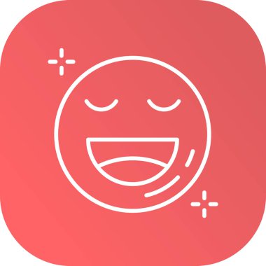 çizgi gülümseme yüz simgesi beyaz arka planda izole. Tikon gülüşü. Mutlu yüz gülümseme sembolü. Renkli taslak konsepti. vektör