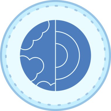 Bir gezegen simgesinin vektör illüstrasyonu