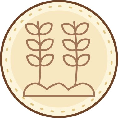 Bir ağaç simgesinin vektör illüstrasyonu