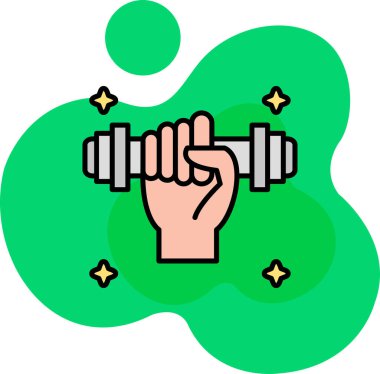 Dumbbell modern simgesi, vektör illüstrasyonu