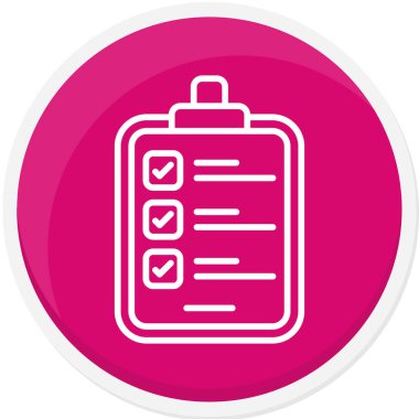 İşaretleme simgesi vektör illüstrasyonunu kontrol et