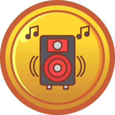 Müzik simgesi vektör illüstrasyonu