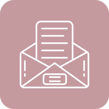 E-posta. Web simgesi basit illüstrasyon