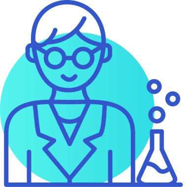 Bilim adamı bilim simgesi - ana hatlarıyla