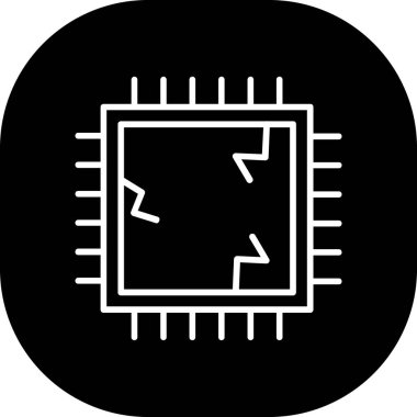 Çip. Web simgesi basit illüstrasyon