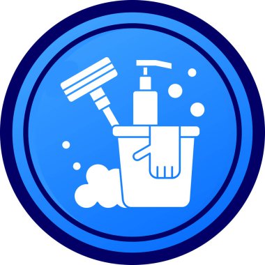 beyaz üzerine izole edilmiş basit bir şekilde fırça ve boya kovası simgesi