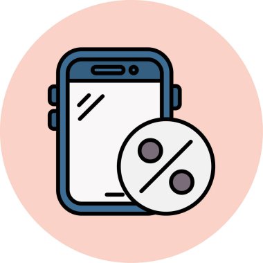 Akıllı telefon. Web simgesi basit illüstrasyon