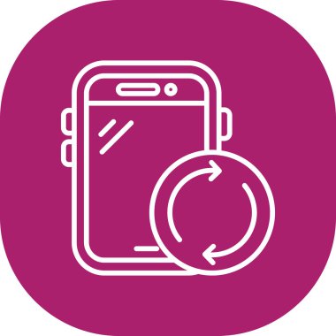 Cep telefonu simgesinin vektör illüstrasyonu