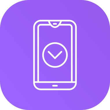 mobil vektör simgesi modern basit tasarım çizimi