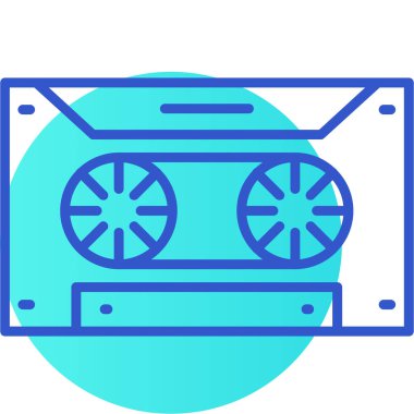 Bir radyo simgesinin vektör illüstrasyonu