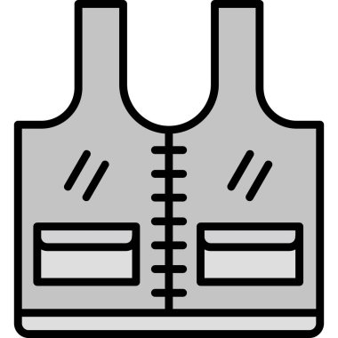 Bir binanın karikatür simgesinin vektör çizimi