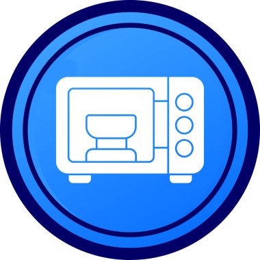 Mikrodalga fırın simgesinin vektör çizimi