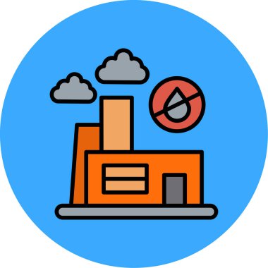 Fabrika simgesi vektör illüstrasyonu