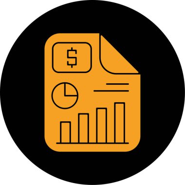 İş ve finans simgesinin vektör illüstrasyonu