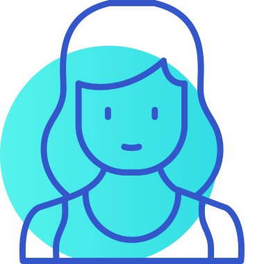 kadın simge vektör illüstrasyonu